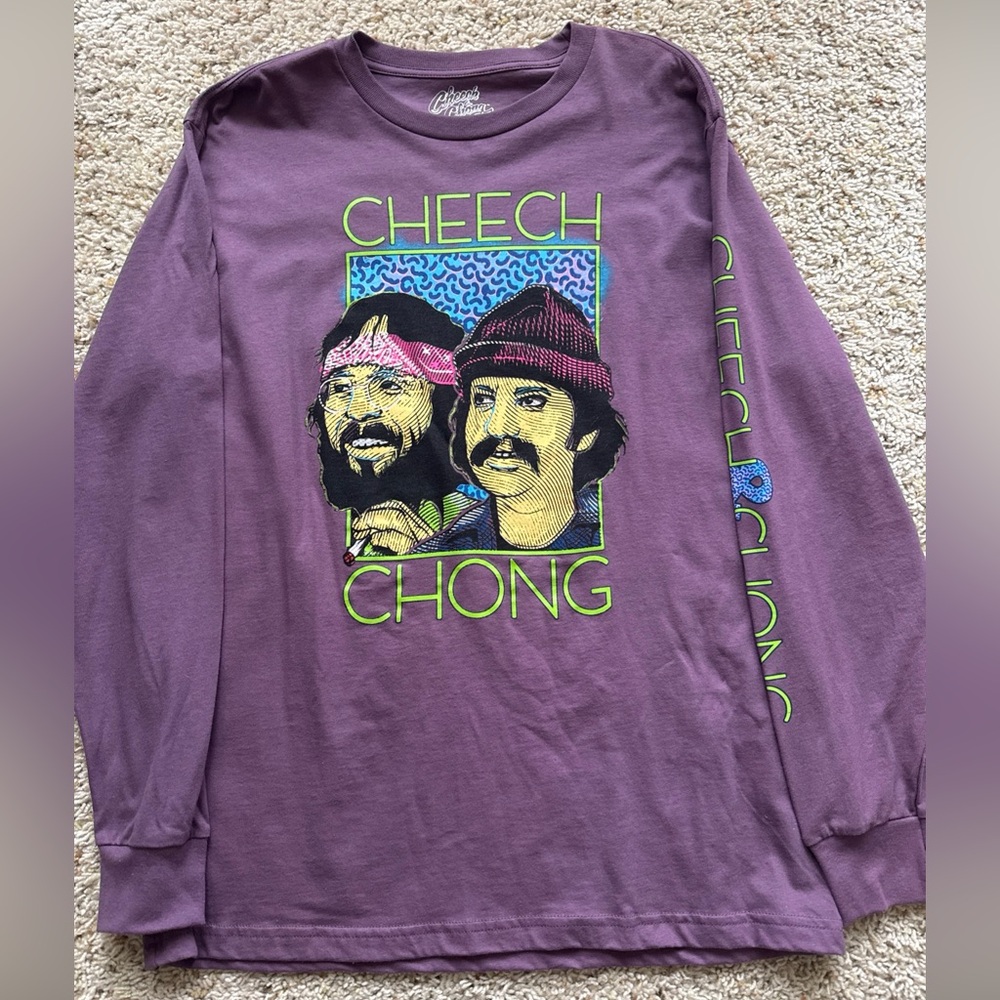 Cheech and Chong long sleeve tee 100% cotton size large